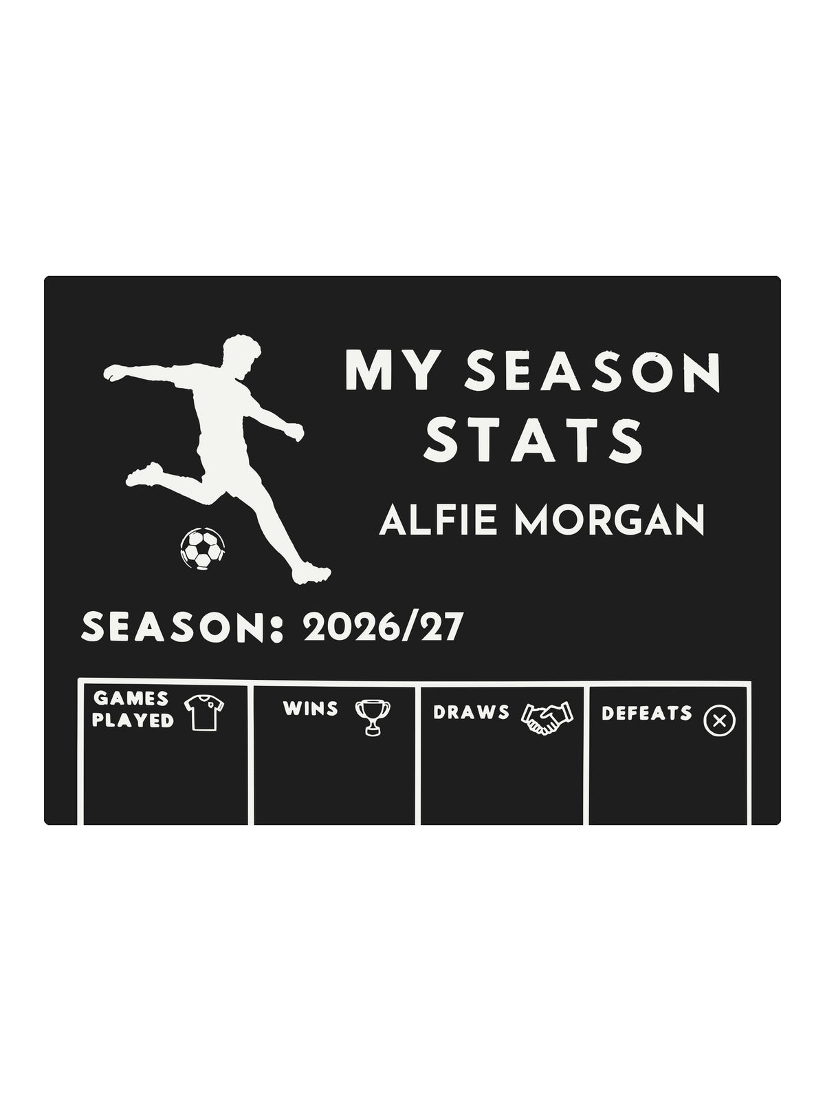 Football Season Stats Board