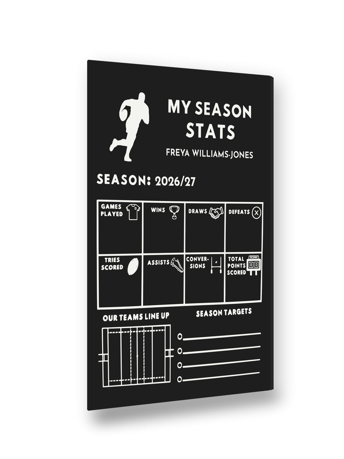 Rugby Season Stats Board