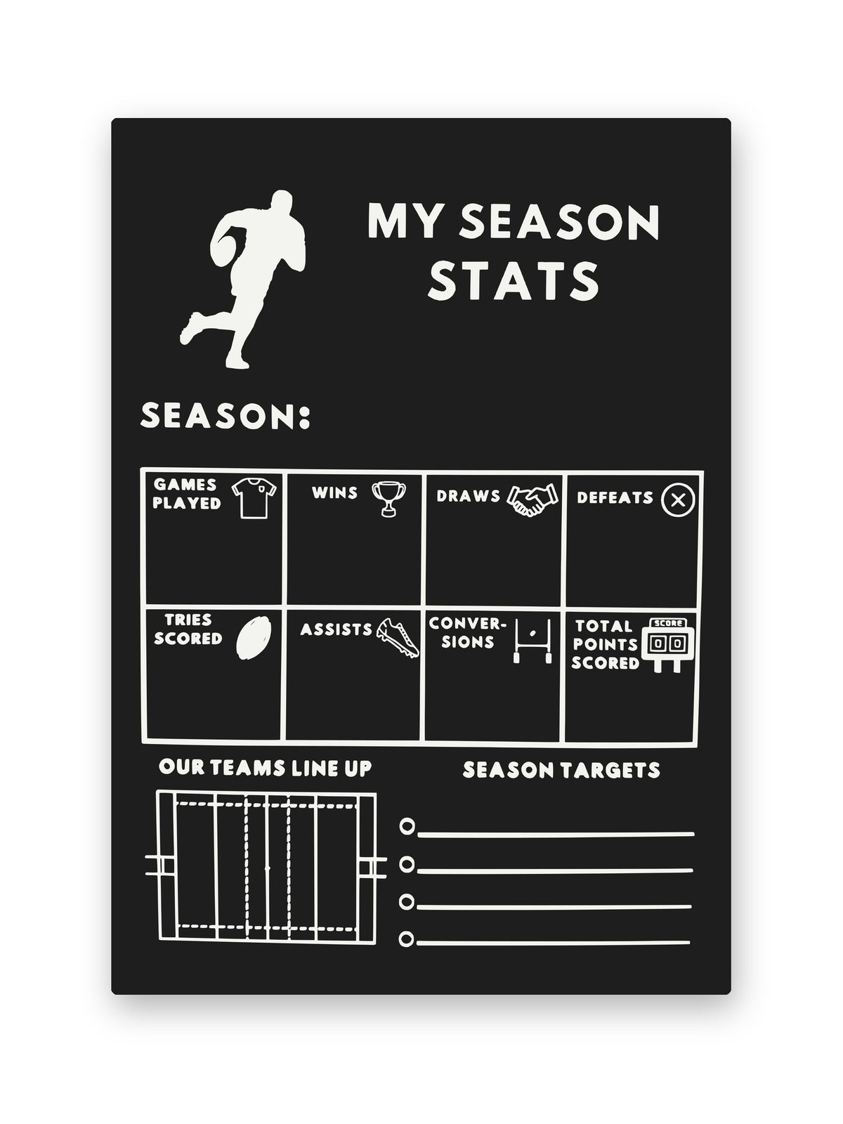 Rugby Season Stats Board