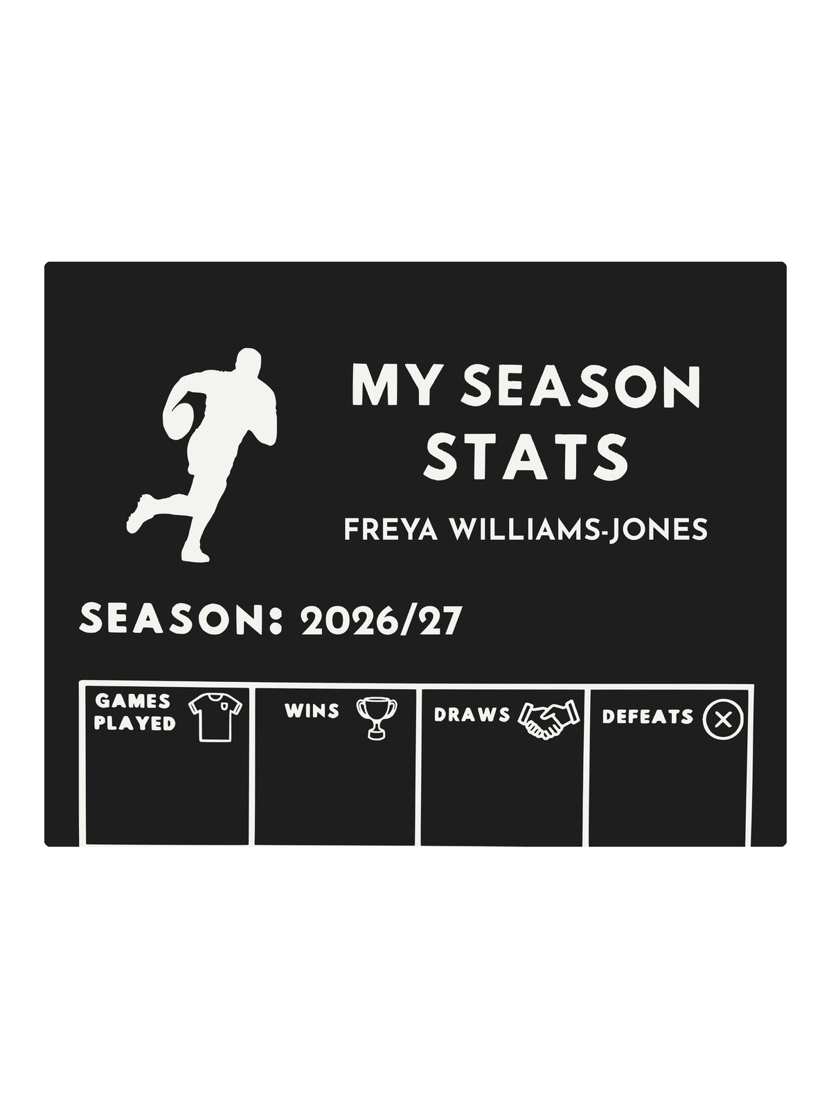 Rugby Season Stats Board